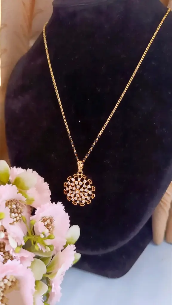 Floral Gold-Toned Mangalsutra