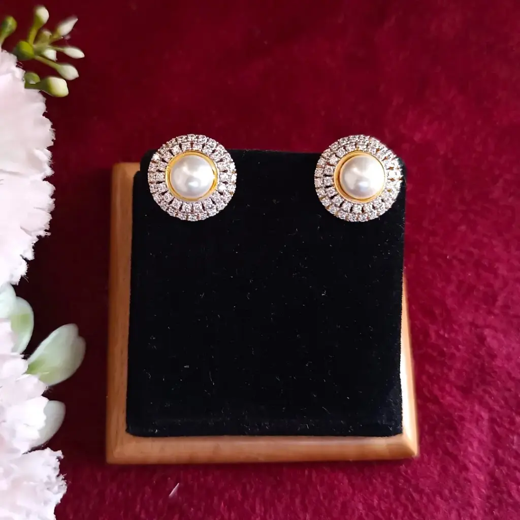 Celestial Pearl Halo Earrings