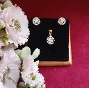 Halo Pendant and Earring Set