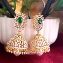 Emerald Elegance Jhumka