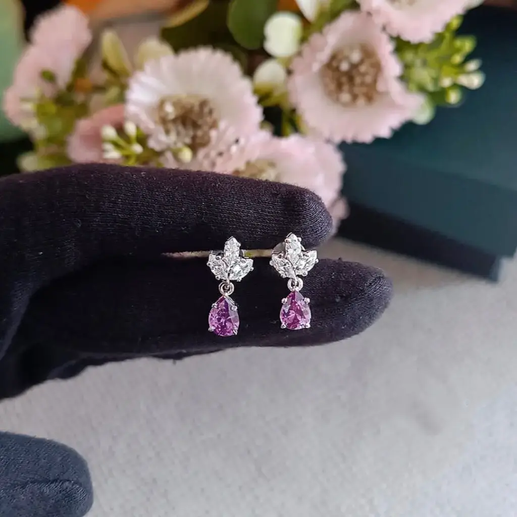 Amethyst Grace Drop Earrings