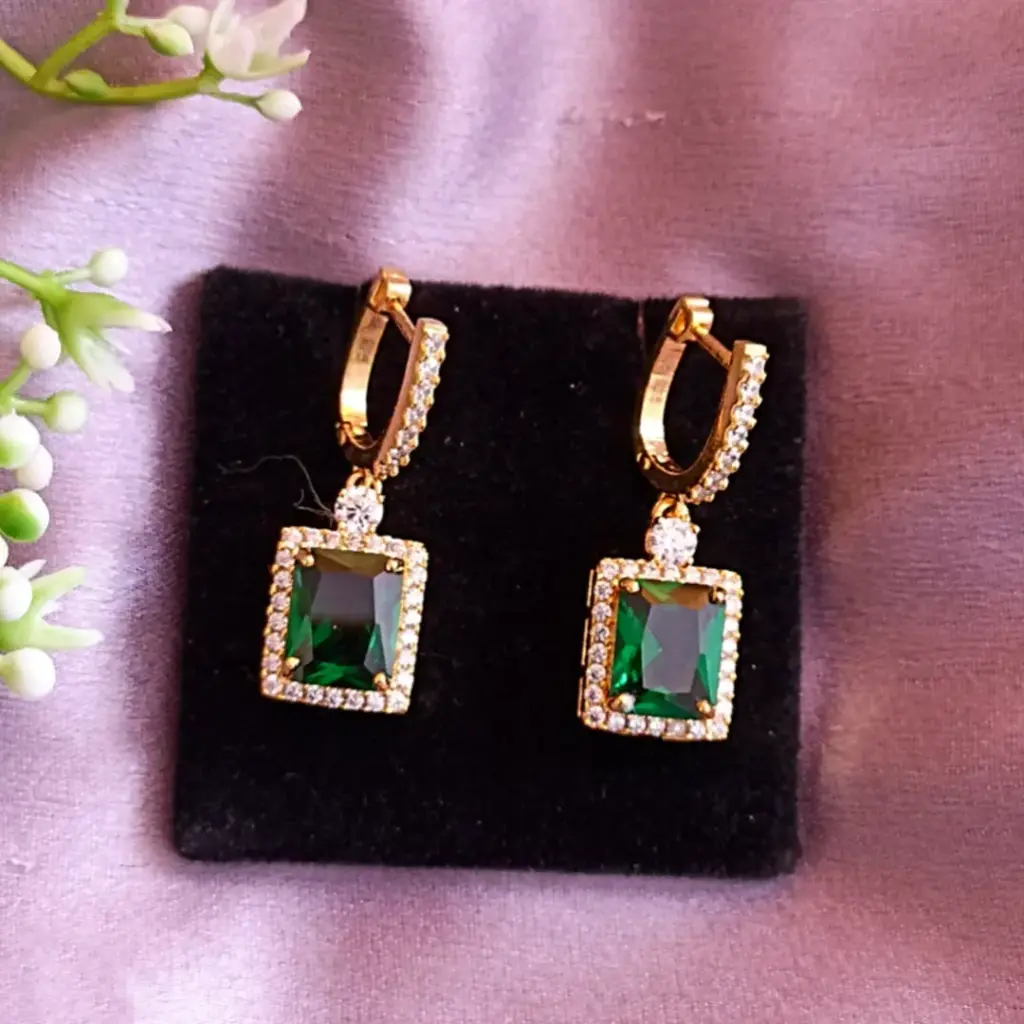 Emerald Grace Dangle Earrings