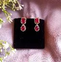 Radiant Ruby Teardrop Earrings