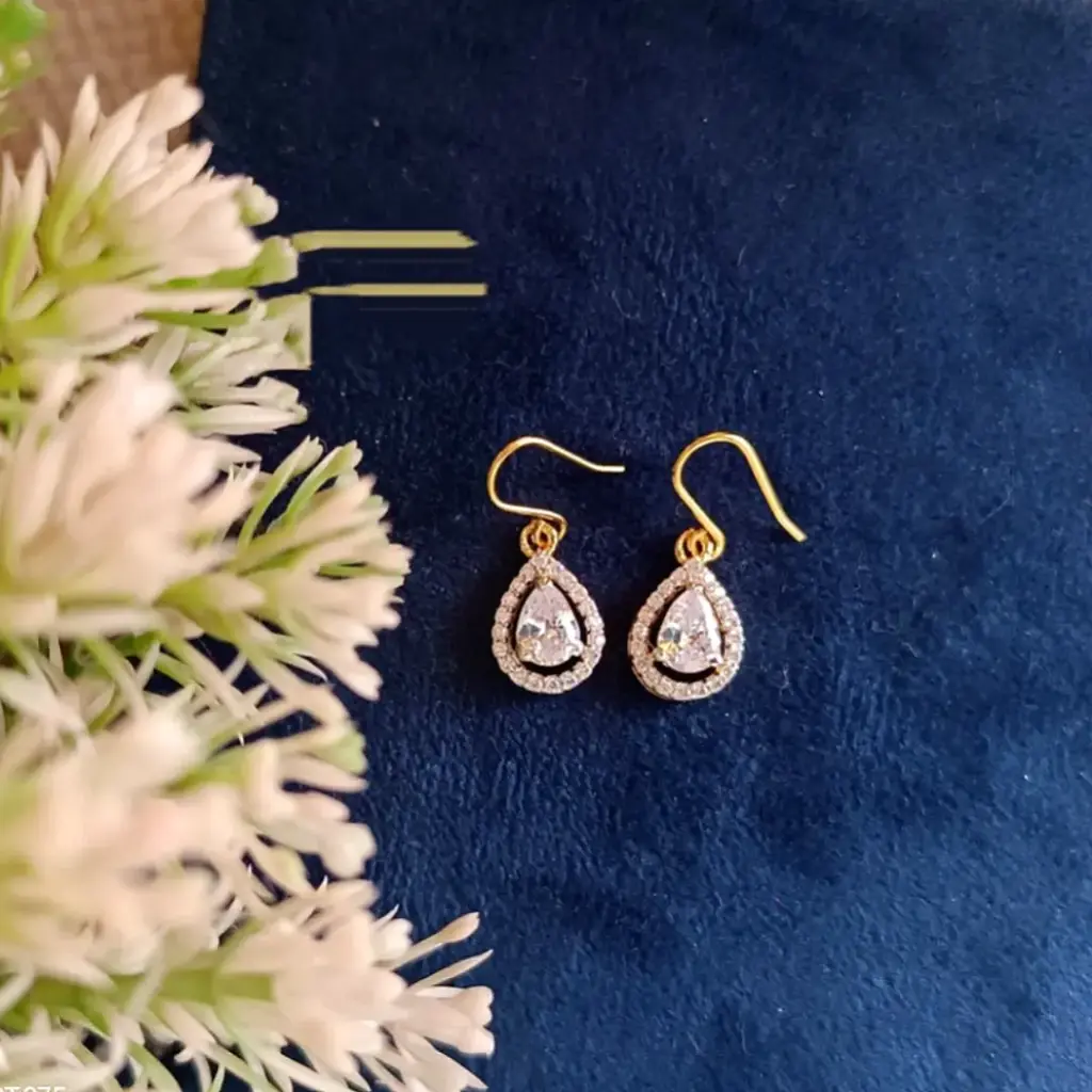 Teardrop Halo Earrings