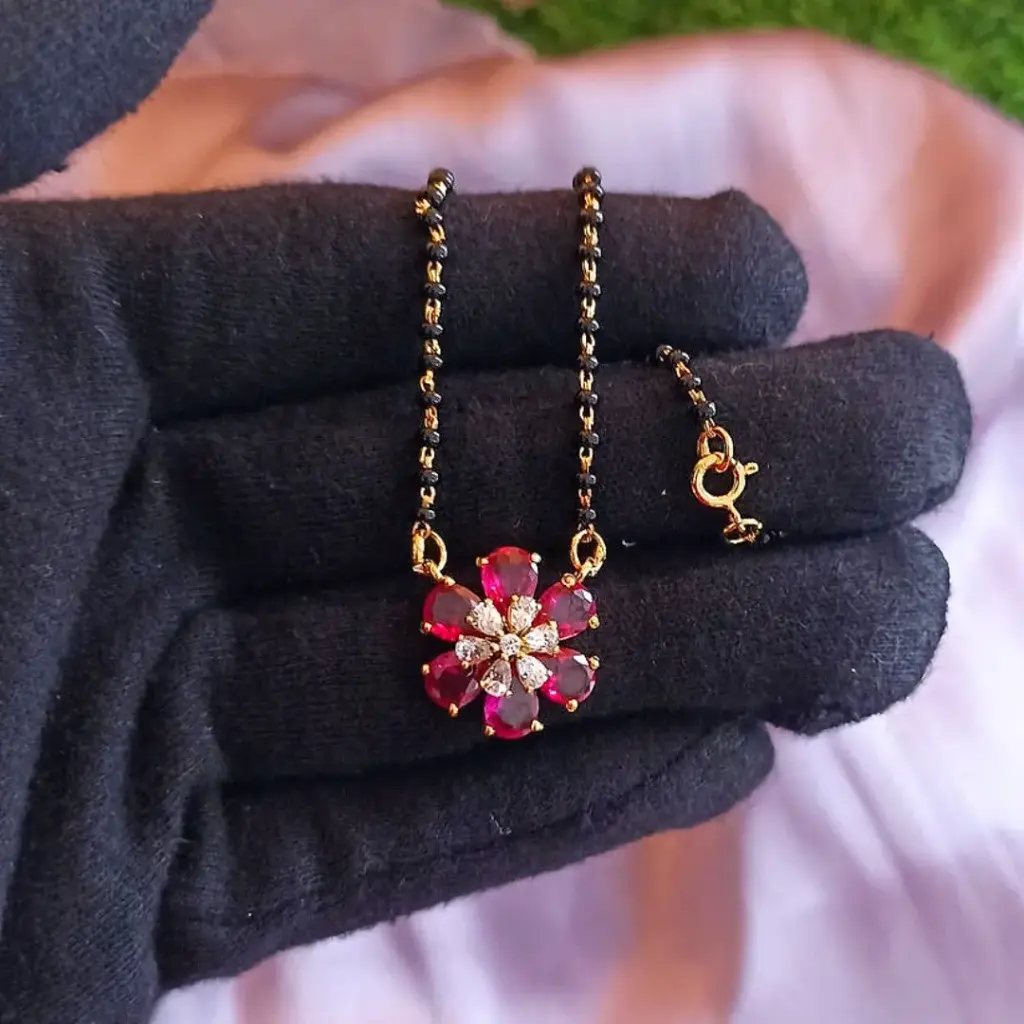 Colored Petal Mangalsutra