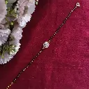 Halo Round Mangalsutra Bracelet