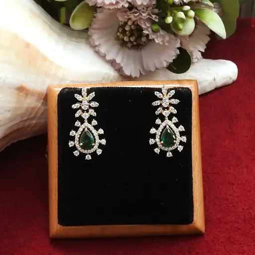 Emerald Blossom Earrings