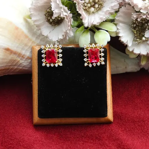 Radiant Ruby Earrings