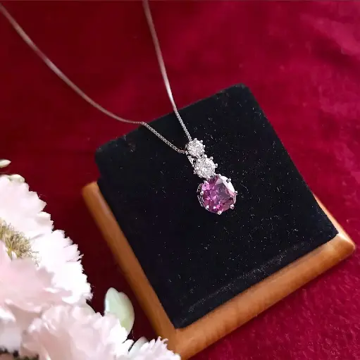 [NEMIT004] Amethyst Cascade Pendant with Chain