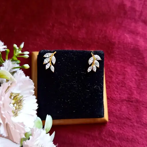 Golden Leaf Studs
