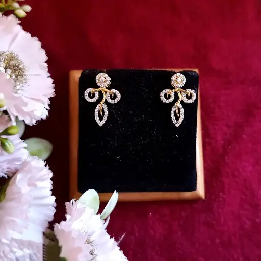 Twisting Diamond Drop Earrings