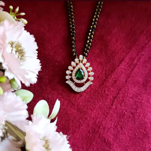 Regal Green Mangalsutra Pendant
