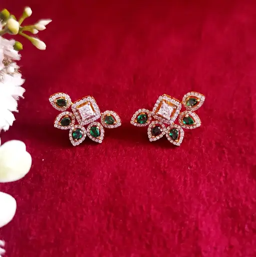 Luxe Dual-Tone Petal Earrings