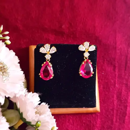 Scarlet Teardrop Earrings