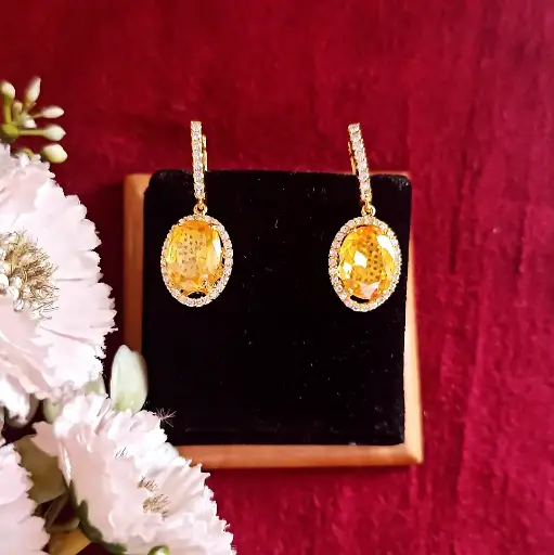 Sunlit Oval Earrings