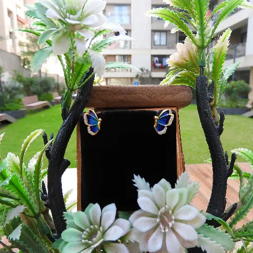 [NEMI338] Bluebell Butterfly Earrings