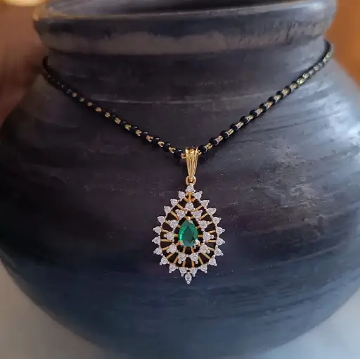 Emerald Splendor Mangalsutra