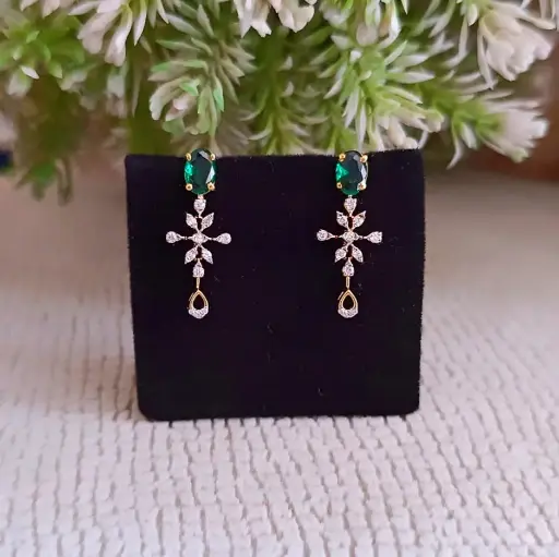 Green Sparkle Dangles