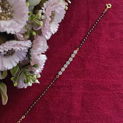 Multiple Solitare Mangalsutra Bracelet
