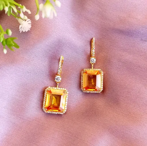 [NEMI209] Amber Light Earrings