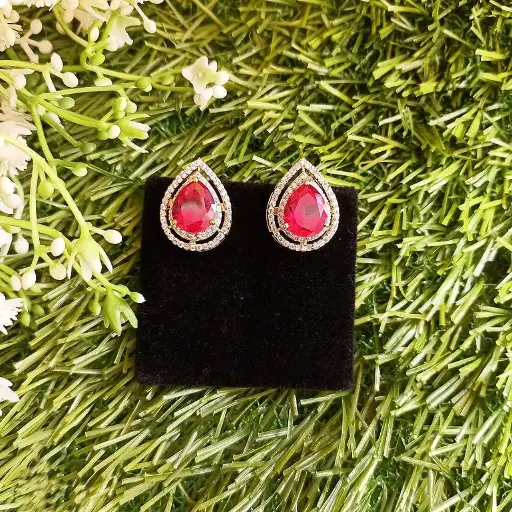 [NEMI193] Red Glow Earrrings