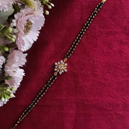 Snowflakes Design Magalsutra Bracelet