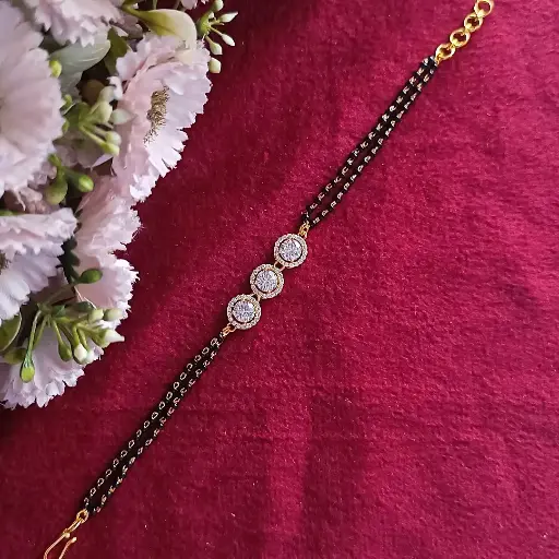 Life Cycle Round Halo Mangalsutra Bracelet