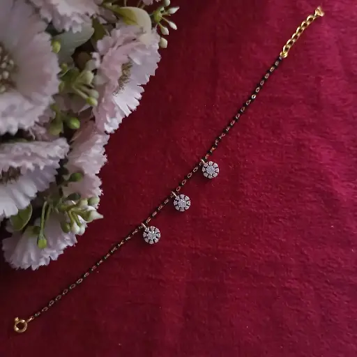 Triple Bloom Hand Mangalsutra